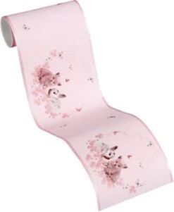 A.S. Creation A.S. CRÉATION Vliesbordüre Little Stars, Katze & Hase, Rosa, 5 M X 13 Cm