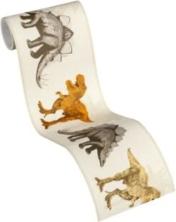 A.S. Creation A.S. CRÉATION Vliesbordüre Little Stars, Dinosaurier, Grau/grün, 5 M X 13 Cm