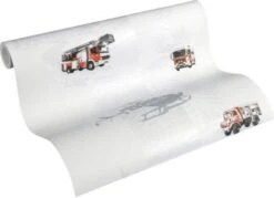 A.S. Creation A.S. CRÉATION Vliestapete Little Stars, SOS, Grau/rot/schwarz, 10,05 M X 53 Cm