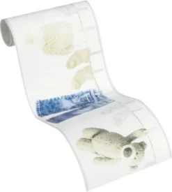 A.S. Creation A.S. CRÉATION Vliesbordüre Little Stars, Wäscheleine, Weiß/blau, 5 M X 13 Cm