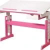 Kinderschreibtisch PIJII, Höhenverstellbar, Weiß/pink Von Inter Link