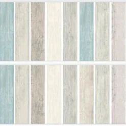 RoomMates Wandsticker Distressed Blue Wood Planks, 16-tlg.