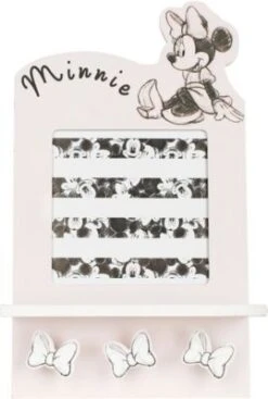 Bilderrahmen Und Garderobe Mit 3 Haken Minnie Mouse, Rosa