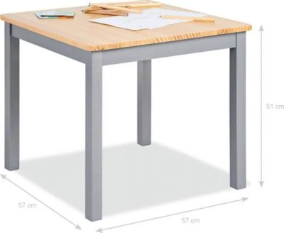 Pinolino Kindertisch Fenna, Grau/natur 2 Pinolino Kindertisch Fenna, Grau/natur – Bild 2