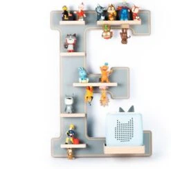 BOARTI Wandregal Für Die Hörspielbox Buchstabe E, Grau