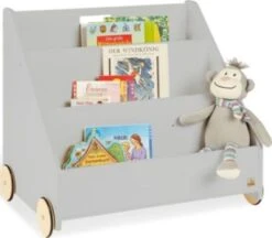 Pinolino Bücherregal Lasse Mit Rollen, Grau, 57x65 Cm 5 Pinolino Bücherregal Lasse Mit Rollen, Grau, 57x65 Cm -Komar Verkäufe 13657092 03