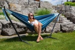 Vivere Doppel Baumwolle Hängematte Mit Hängemattengestell 250 Cm, Blue Lagoon Mit Kostenlose Tragetasche 7 Vivere Doppel Baumwolle Hängematte Mit Hängemattengestell 250 Cm, Blue Lagoon Mit Kostenlose Tragetasche -Komar Verkäufe 14043793 03