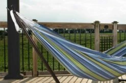 Vivere Doppel Baumwolle Hängematte Mit Hängemattengestell 250 Cm, Oasis Mit Kostenlose Tragetasche -Komar Verkäufe 14043799 05