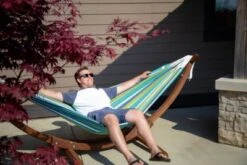 Doppelhängematte Aus Baumwolle Mit Stabilem Bogengestell Aus Massivkiefernholz – Cayo Reef -Komar Verkäufe 14043820 03