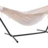 Vivere Doppel Baumwolle Hängematte Mit Hängemattengestell 250 Cm, Natural Mit Kostenlose Tragetasche