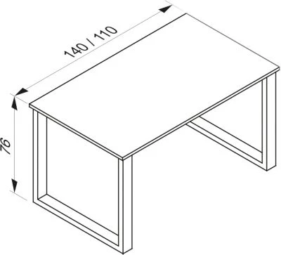 VCM Schreibtisch Computertisch Arbeitstisch Büro Möbel PC Tisch "Lona", 140 X 80 Cm 3 VCM Schreibtisch Computertisch Arbeitstisch Büro Möbel PC Tisch "Lona", 140 X 80 Cm – Bild 3