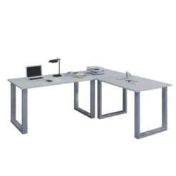 VCM Eckschreibtisch, Schreibtisch, Büromöbel, Computertisch, Winkeltisch, Tisch, Büro, Lona, 160 X 130 X 50