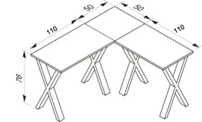 VCM Eckschreibtisch, Schreibtisch, Büromöbel, Computertisch, Winkeltisch, Tisch, Büro, Lona, 160 X 160 X 50 Cm 3 VCM Eckschreibtisch, Schreibtisch, Büromöbel, Computertisch, Winkeltisch, Tisch, Büro, Lona, 160 X 160 X 50 Cm – Bild 3