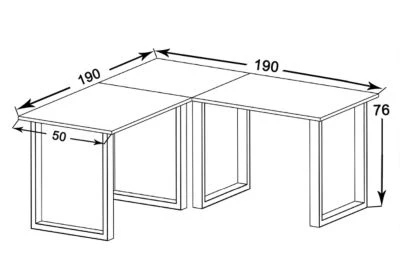 VCM Eckschreibtisch, Schreibtisch, Büromöbel, Computertisch, Winkeltisch, Tisch, Büro, Lona, 190 X 190 X 50 Cm 3 VCM Eckschreibtisch, Schreibtisch, Büromöbel, Computertisch, Winkeltisch, Tisch, Büro, Lona, 190 X 190 X 50 Cm – Bild 3