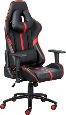 Inter Link Drehstuhl Gaming Rato Red, Schwarz/rot 3 Inter Link Drehstuhl Gaming Rato Red, Schwarz/rot – Bild 3