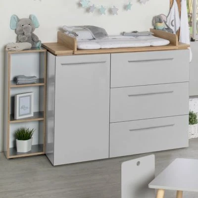Roba Seitenregal 'Caro', Passend Unter Wickelkommode 'Caro', Für Baby- & Kinderzimmer, Lichtgrau 2 Roba Seitenregal 'Caro', Passend Unter Wickelkommode 'Caro', Für Baby- & Kinderzimmer, Lichtgrau – Bild 2