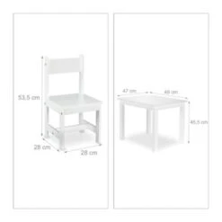 Relaxdays Kindersitzgruppe Weiß Mit 2 Stühlen -Komar Verkäufe 17580672 04