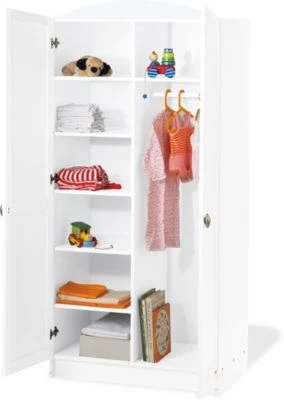 Pinolino Kleiderschrank LAURA, 2-türig, Weiß 2 Pinolino Kleiderschrank LAURA, 2-türig, Weiß – Bild 2