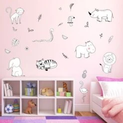 Nikima Wandtattoo 127 Tiere Dschungel Schwarz Weiß Wandtattoos -Komar Verkäufe 18762342 03