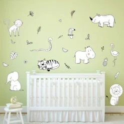 Nikima Wandtattoo 127 Tiere Dschungel Schwarz Weiß Wandtattoos -Komar Verkäufe 18762342 05