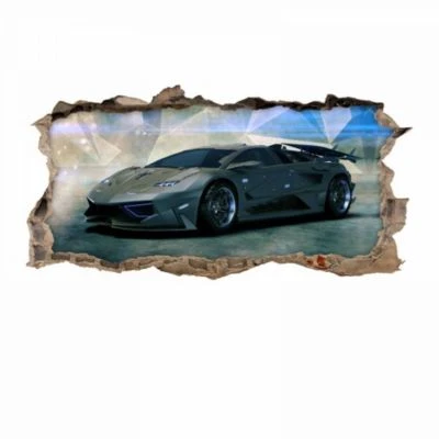 Nikima Wandtattoo 106 Wandtattoo Sportwagen Schwarz - Loch In Der Wand - 750 X 380 Mm Wandtattoos 1 Nikima Wandtattoo 106 Wandtattoo Sportwagen Schwarz - Loch In Der Wand - 750 X 380 Mm Wandtattoos