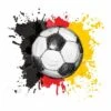 Nikima Wandtattoo 110 Wandtattoo Fussball Deutschland Fahne Flagge Schwarz Rot Gold Wandtattoos