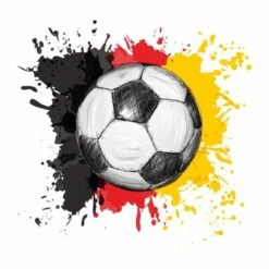 Nikima Wandtattoo 110 Wandtattoo Fussball Deutschland Fahne Flagge Schwarz Rot Gold Wandtattoos