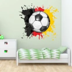 Nikima Wandtattoo 110 Wandtattoo Fussball Deutschland Fahne Flagge Schwarz Rot Gold Wandtattoos -Komar Verkäufe 18762374 03