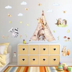 Nikima Wandtattoo 121 Wandtattoo Freunde Im Tipi Zelt Bär Giraffe Igel Aquarell Wandtattoos 8 Nikima Wandtattoo 121 Wandtattoo Freunde Im Tipi Zelt Bär Giraffe Igel Aquarell Wandtattoos -Komar Verkäufe 18762400 03