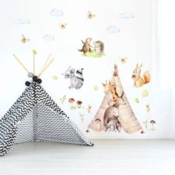 Nikima Wandtattoo 121 Wandtattoo Freunde Im Tipi Zelt Bär Giraffe Igel Aquarell Wandtattoos 9 Nikima Wandtattoo 121 Wandtattoo Freunde Im Tipi Zelt Bär Giraffe Igel Aquarell Wandtattoos -Komar Verkäufe 18762400 04