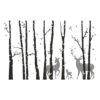 Nikima Wandtattoo 201 Birkenstämme SCHWARZ Mit Hirsch, Reh Und Kitz Wandtattoos