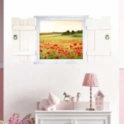 Nikima Wandtattoo 039 Mohnwiese Im Fenster In 6 Vers. Größen Wandtattoos -Komar Verkäufe 19285466 03