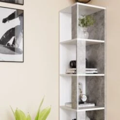 Vicco Eckregal Lio Beton-weiß Standregal Bücherregal Wandregal Raumteiler 5 Ebenen -Komar Verkäufe 19337234 05