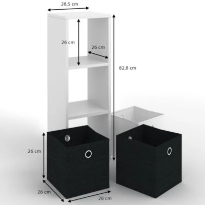 Vicco Raumteiler Hylda 3 Fächer Weiß 3 Vicco Raumteiler Hylda 3 Fächer Weiß – Bild 3