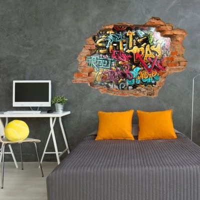 Nikima Wandtattoo 149 Graffiti Bunt - Loch In Der Wand In 6 Vers. Größen Wandtattoos 4 Nikima Wandtattoo 149 Graffiti Bunt - Loch In Der Wand In 6 Vers. Größen Wandtattoos – Bild 4