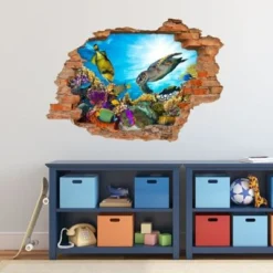 Nikima Wandtattoo 035 Unterwasserwelt - Loch In Der Wand In 6 Vers. Größen Wandtattoos -Komar Verkäufe 19406257 04