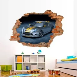 Nikima Wandtattoo 108 Rennwagen - Loch In Der Wand In 6 Vers. Größen Wandtattoos -Komar Verkäufe 19406325 03