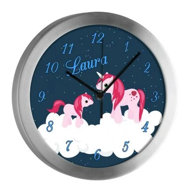CreaDesign Funkuhr / Wanduhr Mit Namen Personalisiert Einhorn Atom-/Funkuhr 2 CreaDesign Funkuhr / Wanduhr Mit Namen Personalisiert Einhorn Atom-/Funkuhr – Bild 2