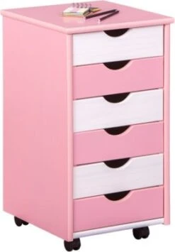Inter Link ABC Rollcontainer TITJE, Rosa/weiß