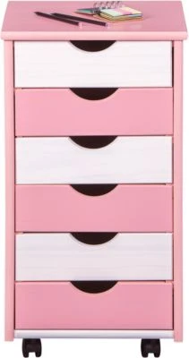 Inter Link ABC Rollcontainer TITJE, Rosa/weiß 4 Inter Link ABC Rollcontainer TITJE, Rosa/weiß – Bild 4