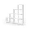 Vicco Treppenregal 10 Fächer Weiß