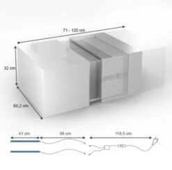Vicco Coutchtisch Dandy Weiß Hochglanz Mit Lampen -Komar Verkäufe 19872904 03