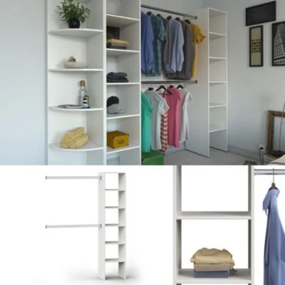 Vicco Begehbarer Kleiderschrank 190cm Weiß 2 Vicco Begehbarer Kleiderschrank 190cm Weiß – Bild 2