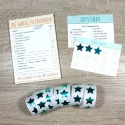 Nikima Papeterie Belohnungssystem Für Kinder - 1 Block Aufgabenliste, 25 Gutscheine, 100 Belohnungssticker, 1 Booklet Schreibtisch-Organizer 9 Nikima Papeterie Belohnungssystem Für Kinder - 1 Block Aufgabenliste, 25 Gutscheine, 100 Belohnungssticker, 1 Booklet Schreibtisch-Organizer -Komar Verkäufe 19875668 05