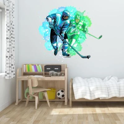 Nikima Wandtattoo 191 Eishockey Spieler Grün Blau In 4 Vers. Größen Wandtattoos 2 Nikima Wandtattoo 191 Eishockey Spieler Grün Blau In 4 Vers. Größen Wandtattoos – Bild 2