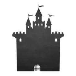 Nikima Wandtattoo 002 Burg - Selbstklebende Tafelfolie/ Kreidefolie Inkl. 3 Stück Kreide Wandtattoos