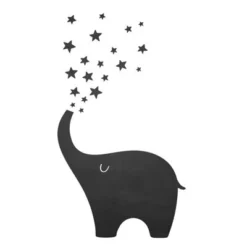 Nikima Wandtattoo 010 Elefant - Selbstklebende Tafelfolie/ Kreidefolie Inkl. 3 Stück Kreide Wandtattoos