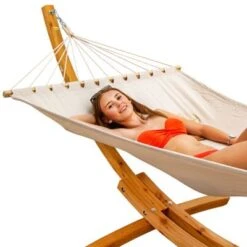 AMANKA Hängematte EPR-HMG-30 Beige Liegefläche 185x115cm -Komar Verkäufe 20246452 03