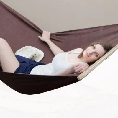 AMANKA Hängemattengestell HMG-06 Mit Hängematte HMG-30 Braun 2 AMANKA Hängemattengestell HMG-06 Mit Hängematte HMG-30 Braun – Bild 2