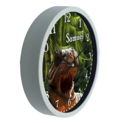 CreaDesign Kinder Wanduhr Laufruhig Personalisiert Mit Name T-Rex -Komar Verkäufe 20299542 04